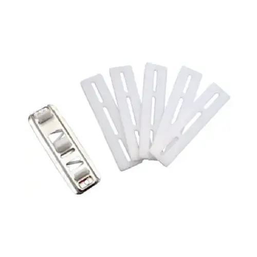 Closet Door Guide, Plastic/Steel, White, Floor Mounting