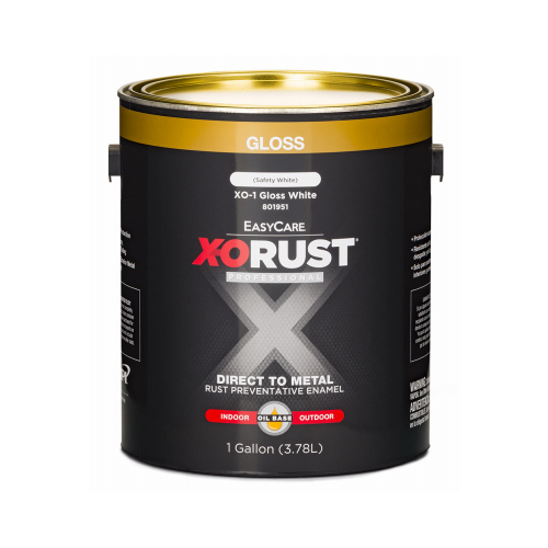 TRUE VALUE MFG COMPANY XO1-GL-XCP2 Interior/Exterior Anti-Rust Enamel, Gloss White, Oil-Base, 1-Gallon - pack of 2