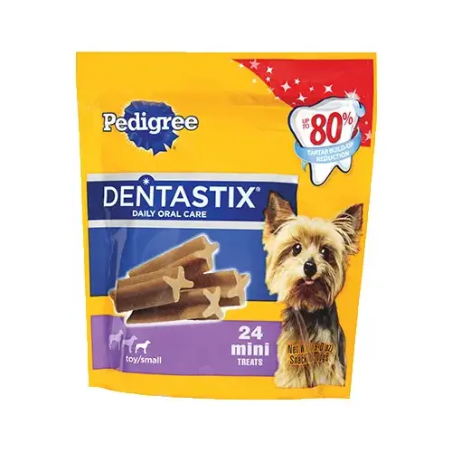 Pedigree 13972 Dentastix Toy Dog Original Flavor Dental Dog Treat - pack of 24
