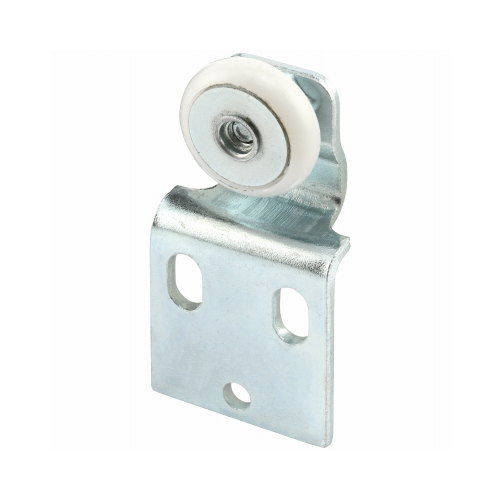 Roller Assembly, 3/4 in Dia Roller, 1/4 in W Roller, Steel, Silver, 1-Roller, 60 lb, Side Mounting Pair