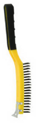 Hyde 46806 Wire Stripping Brush with Scraper, 5-1/4 in L x 1/2 in W Brush, Carbon Steel Trim