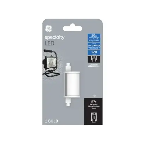 LED Bulb, Specialty, T9 Lamp, RX7s Lamp Base, Dimmable, Soft White Light, 3000 K Color Temp