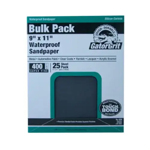 Sandpaper, Very Fine 320-Grit, 9 x 11-In., 25-Ct.