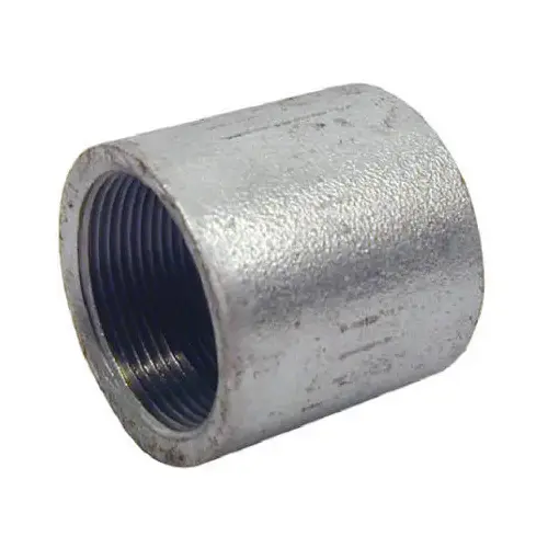 Pipe Fitting, Galvanized Merchant Coupling, 1-In.