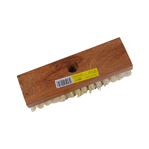 7-3/4 In. Acid Scrub Brush, Tapered Hole, Wood Block, 1 In. Tampico Bristles