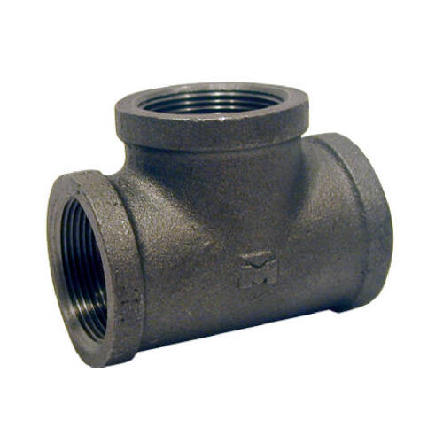Pipe Fitting, Black Equal Tee, 3/8-In.