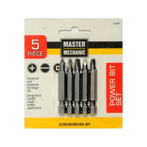 Master Mechanic 616904 5Pc. Power Screwdriver Bit Set