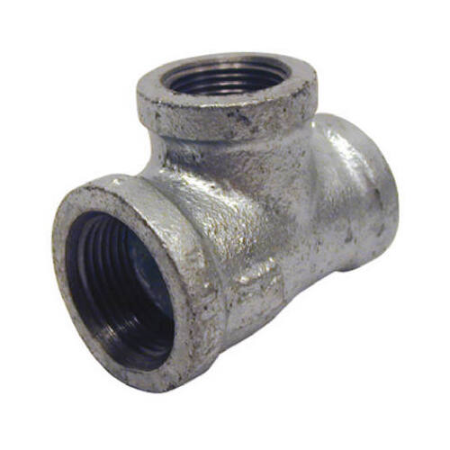 Galvanized Metal Pipe Fitting, Reducing Tee, 1 x 3/4 x 3/4-In.