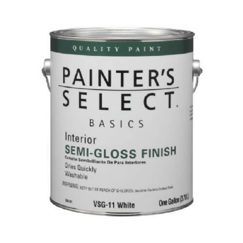 Painter's Select Gallon White Interior Semi-Gloss Latex Wall Paint