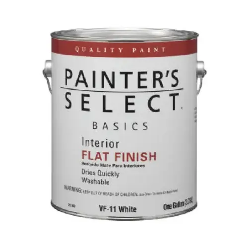 Basics Interior Paint, Flat, Latex,Off-White, 1-Gallon