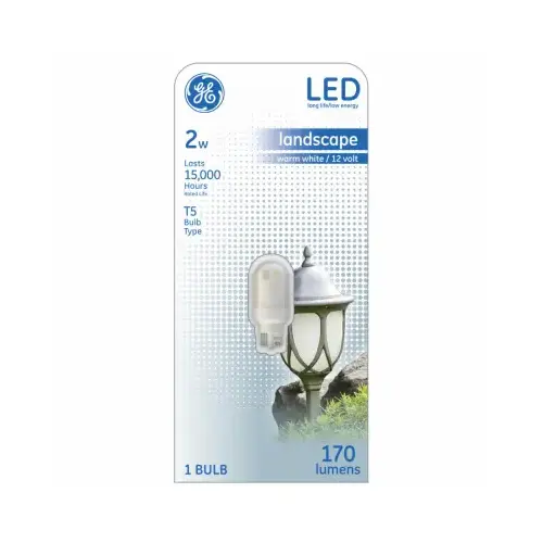 LED Landscape Light Bulb, Wedge Base, 2-Watt Replaces 11-Watts