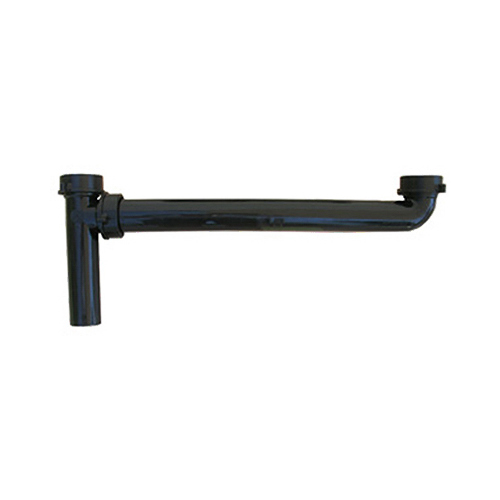 Drain Tray Waste, Black Plastic, 1-1/2 x 16 In.