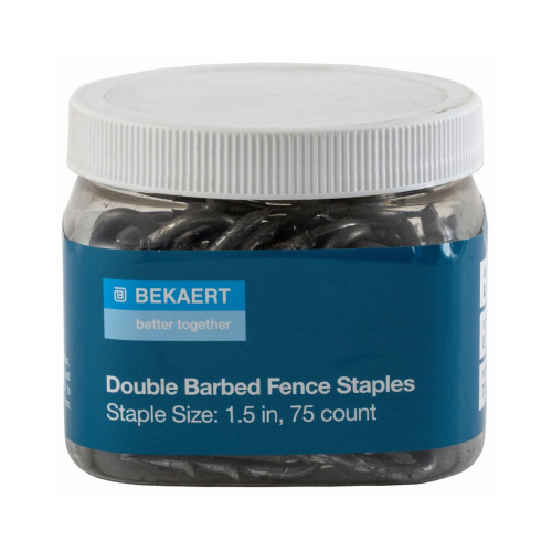 BEKAERT CORPORATION 654317 Barbed Fence Staples, 8-Gauge, Bezinal Coating, 1.5-In., 75-Ct.