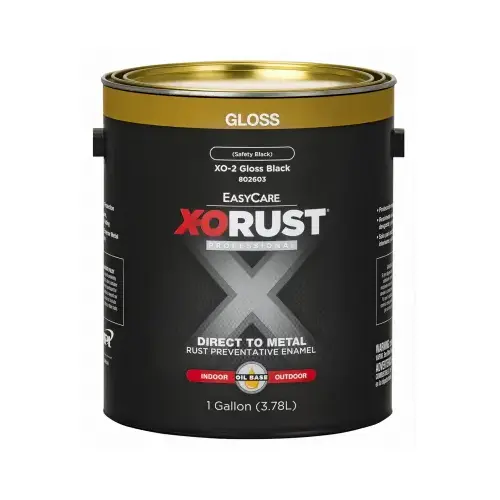 Premium Interior/Exterior Anti-Rust Enamel, Gloss Black, Oil-Base, 1-Gallon