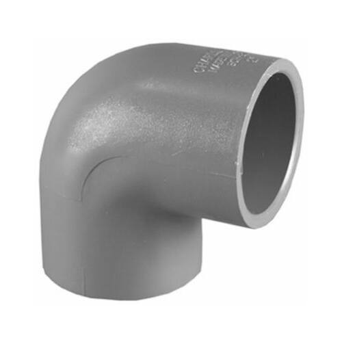 Schedule 80 PVC 90-Degree Elbow, Gray, Slip x Slip, 2-In.