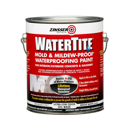 Zinsser 05001-XCP2 Mold & Mildew Proof Waterproofing Paint For Basements & Masonry, Gallon - pack of 2