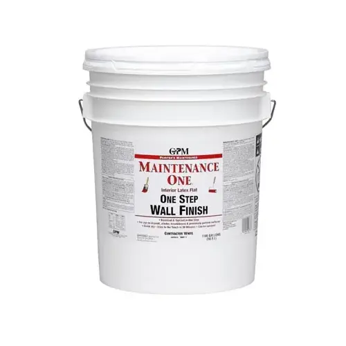 Interior Latex Paint, Contractor White, 5-Gallons