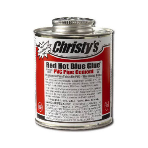 Red Hot Blue Glue PVC Pipe Cement, 32-oz.