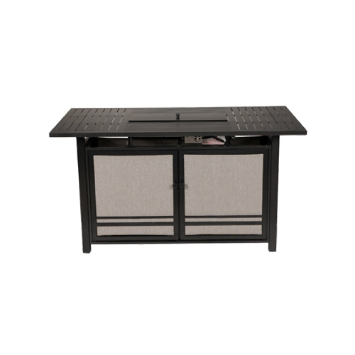 PATIO MASTER CORP ARW09500H60 Manhattan LP Gas Fire Pit Table, Charcoal Gray Aluminum, 66 x 36-In.