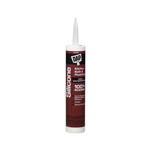 Kitchen/Bath Silicone Sealant, Clear, 9.8-oz.