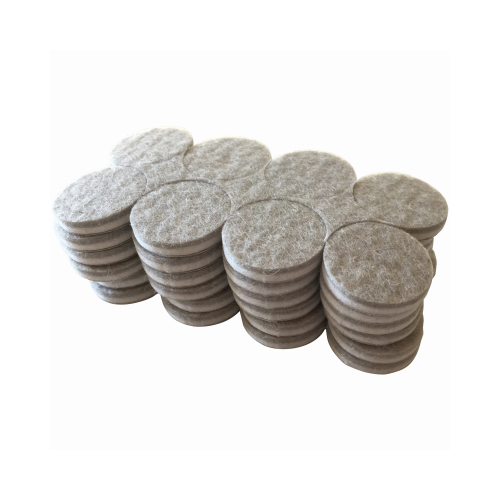 Protective Pad, Felt, Beige, 1 in Dia, Round - pack of 48