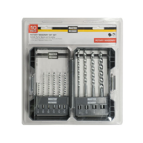 10-Pc. Rotary Masonry Drill Bit Set