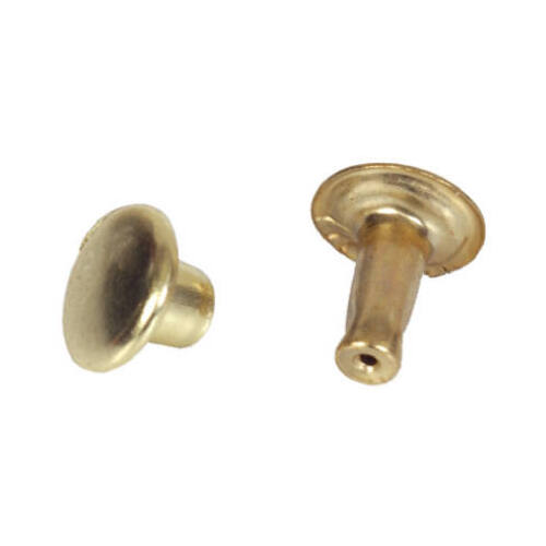 Brass-Plated Speedy Rivets, 16 Sets, Small