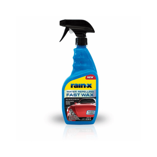 Rain-X 620118W Water Repelling Fast Wax, Safe For All Automotive Paints, 23-oz. Spray