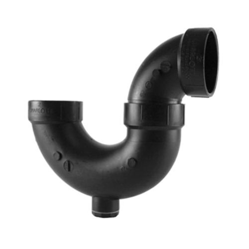 Charlotte Pipe ABS 00707X 0600HA ABS/DWV P-Trap With Clean Out, 1.5-In.