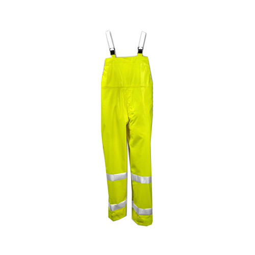 High-Visibility Overalls, Lime Yellow PVC/Polyester, Large