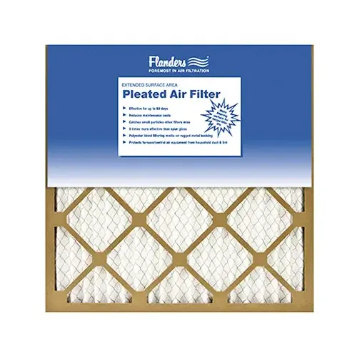 16x16 x 1 In. Pleated Air Filter, MERV 7, 90 Days