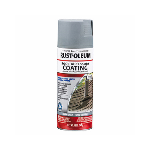 Roof Accessory Coating, Dark Gray, 12 oz Aerosol Can, Liquid