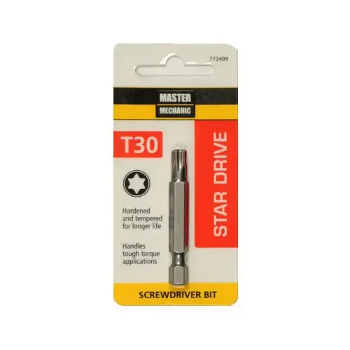 Torx T30 Screwdriver Bit, 2 In.