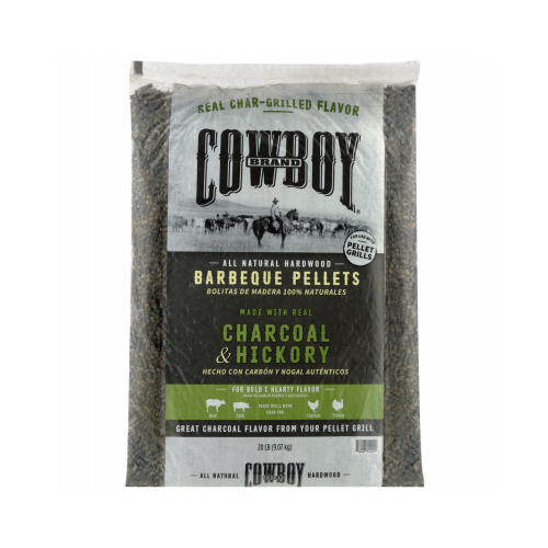 Cowboy Charcoal 54220 Charcoal-Hickory BBQ Pellets, 20-Lbs.