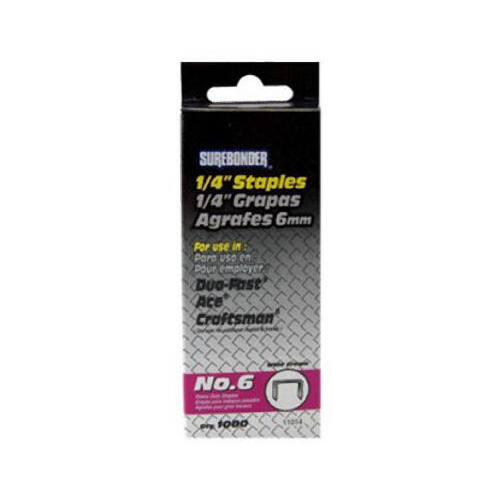 Staples, #6 Heavy-Duty, 1/4-In., 1000-Ct. - pack of 5