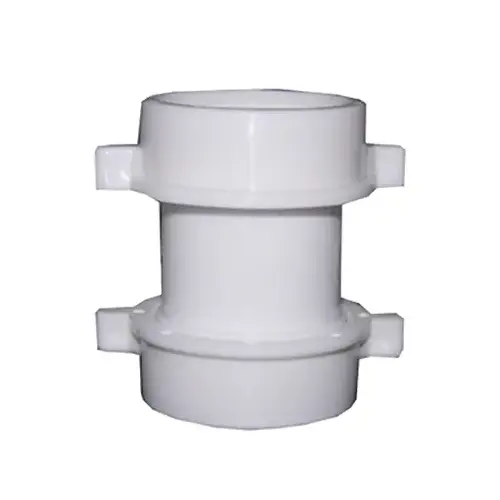 Lavatory/Kitchen Drain Coupling, White PVC, 3.5-In.