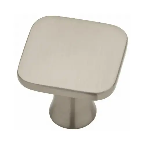 Lindley Cabinet Knob, Satin Nickel, 1-3/16-In. Square