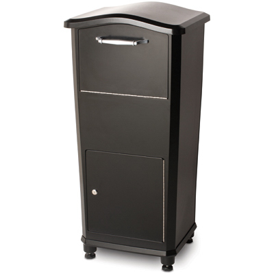 Architectural Mailboxes 6900B-10 Elephantrunk Parcel Drop Box, Black, Cast Aluminum