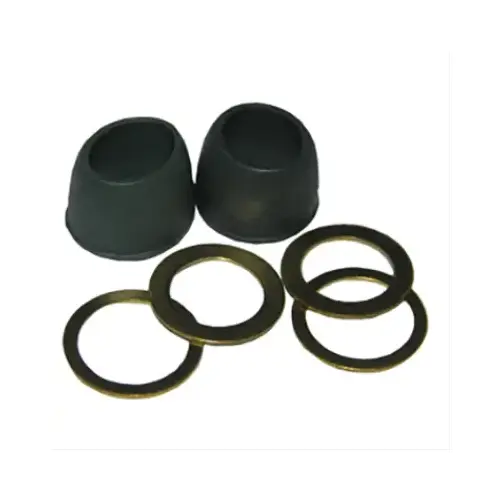 1/2 Inch Rubber Cone Washer and Brass Ring Kit - pack of 6