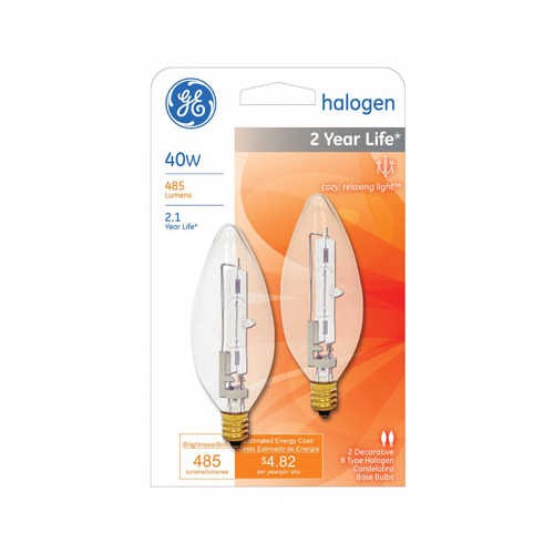 40-Watt Blunt Tip Halogen Lamps Pair