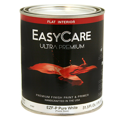 TRUE VALUE MFG COMPANY EZFP-QT Interior Latex Paint & Primer, Pure White Pastel Base, 1-Qt.