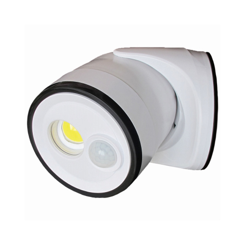 Security Light, LED Lamp, 400 Lumens, White Fixture