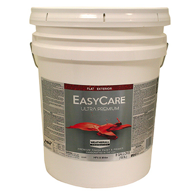 TRUE VALUE MFG COMPANY HPX9-5G Ultra Premium Exterior Latex Paint, White Flat, 5-Gallons