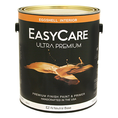 TRUE VALUE MFG COMPANY EZ1-GL Ultra Premium Interior Latex Paint/Primer In One, White Eggshell, 1-Gallon