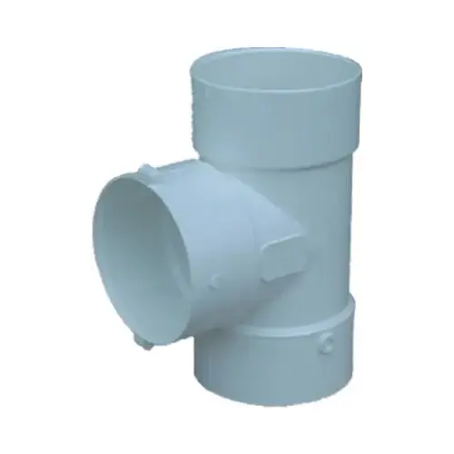 PVC Pipe Sewer Drain Bull Nose Tee, 3-In.