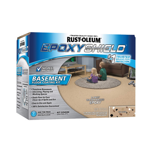 Rust Oleum 203008 Epoxyshield Basement Floor Coating Kit Satin Tan Liquid Buy Now 3358