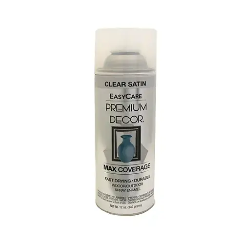 Premium Decor Spray Paint, Clear Satin, 12-oz.