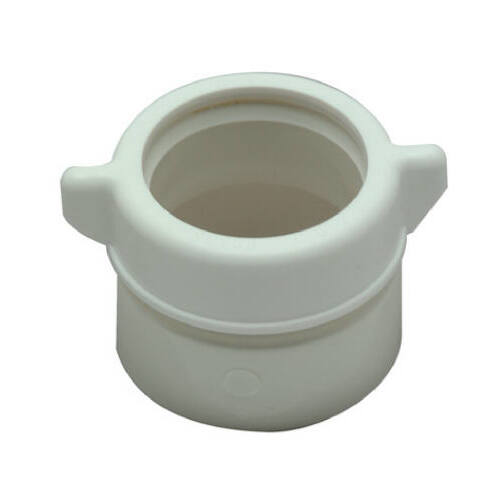 Plastic Drain Pipe Adapter, White Plastic