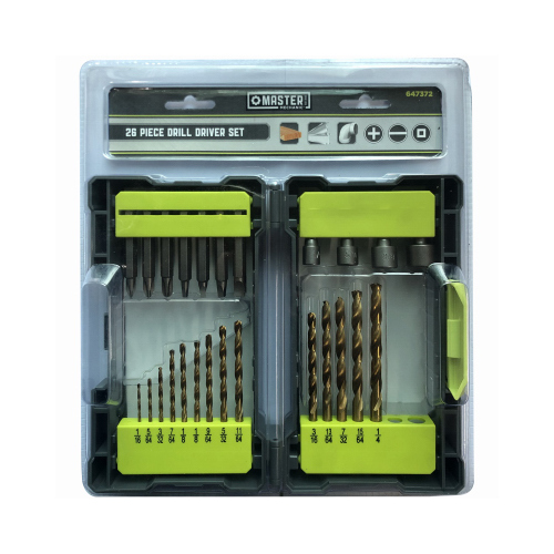 26-Pc. Titanium Nitride Coated Drill & Drive Set