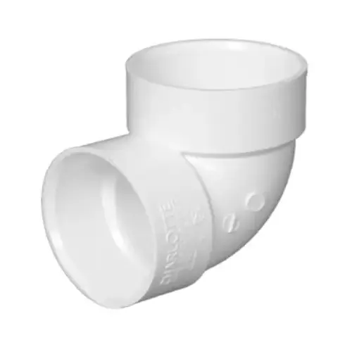 Schedule 40 DWV PVC Pipe Vent 90-Degree Elbow, 3-In.